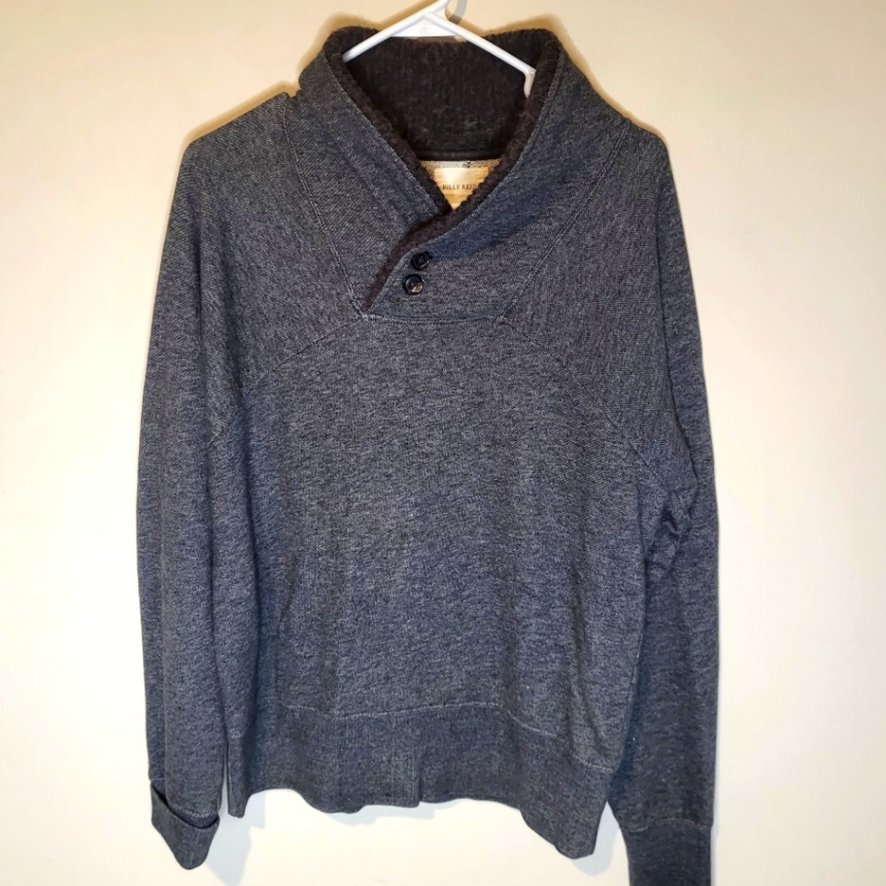 Billy Reid Shawl Collar Pullover Cotton Sweater - Size Medium
